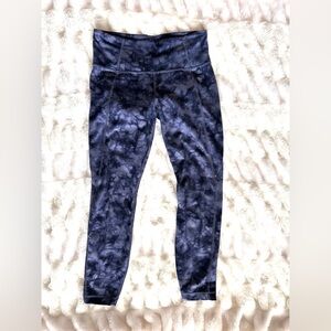 Athleta Navy Tie-Dye Leggings women size medium